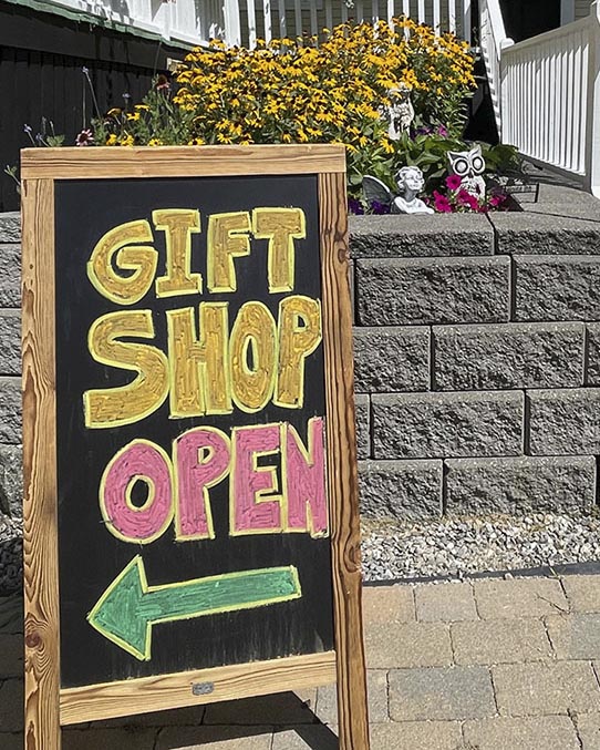 Gift Shop is Open Sign